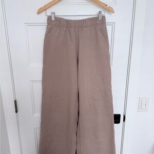 Left On Friday Wide Leg Track Pants in Taupe